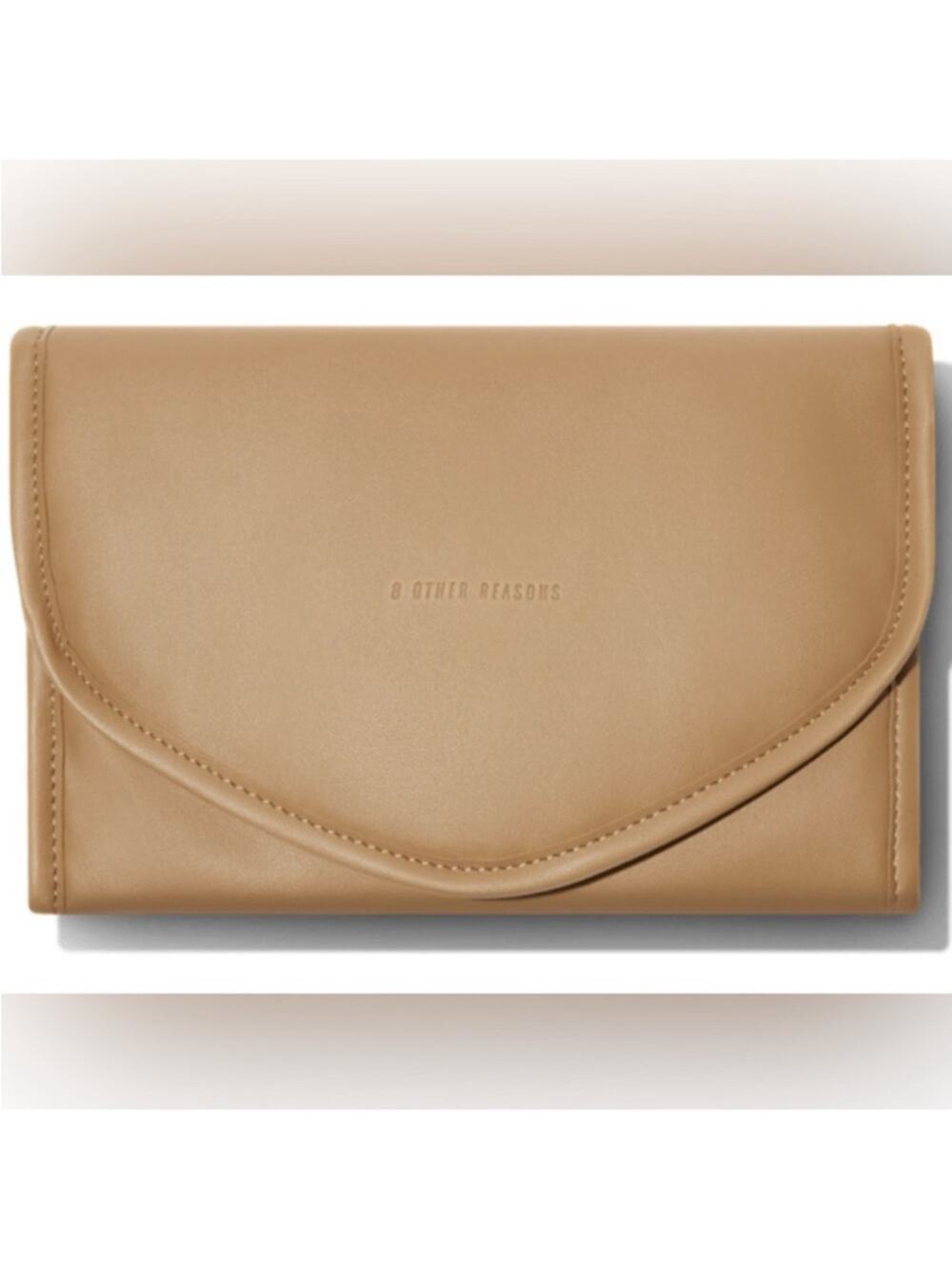 8 Other Reasons Tan Vegan Leather Jewelry Travel Pouch Bag, Brand New, MSRP $50